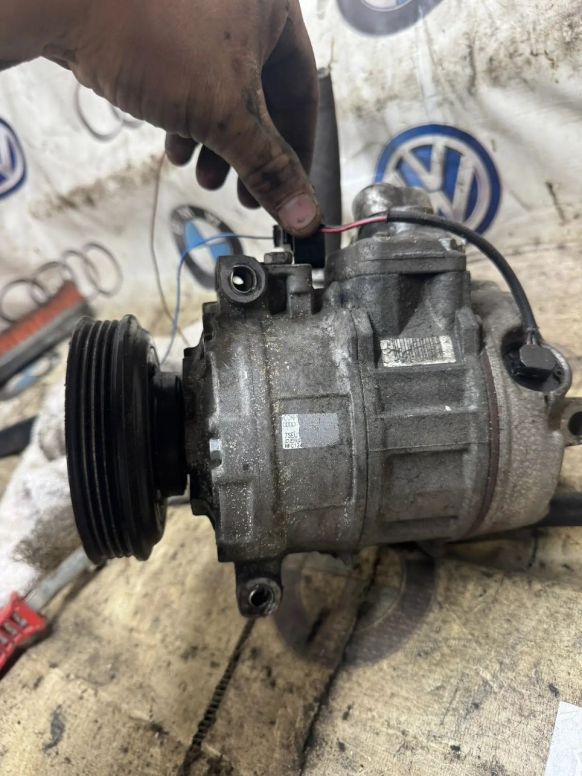 Компрессор кондиционера 1.9 TDI AVF AWX Audi A4 B6, 9500 рублей, Малые Вязёмы